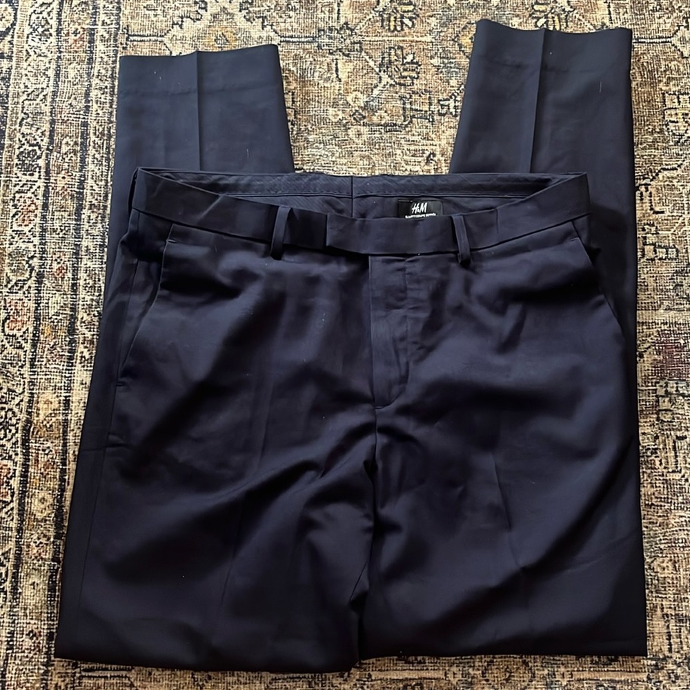 Mens Navy Suite Pants